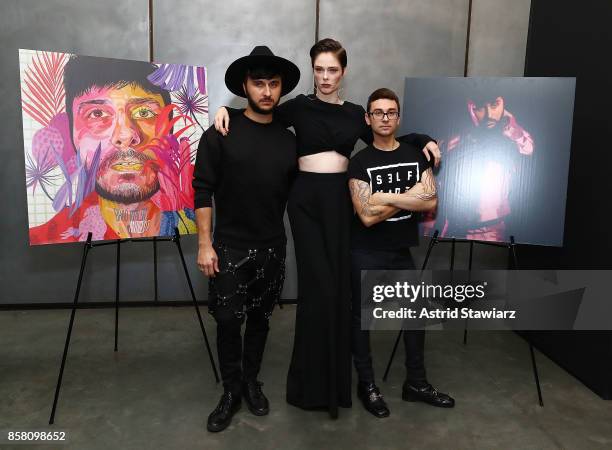 Brad Walsh, model Coco Rocha and Christian Siriano attend Brad Walsh "Antiglot" performance and album release party at Pier 59 Studios on October 5,...