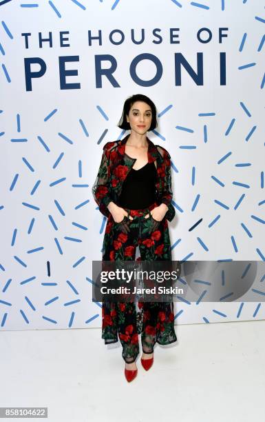 Musician Annie Clark from St. Vincent attends St. Vincent & Peroni Nastro Azzurro Unveil Second Edition of The House of Peroni House of Peroni on...