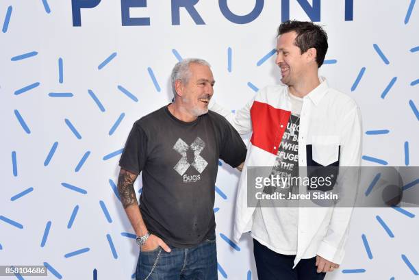 Fabio Paleari and Robert Mongtomery attend St. Vincent & Peroni Nastro Azzurro Unveil Second Edition of The House of Peroni on October 5, 2017 in New...