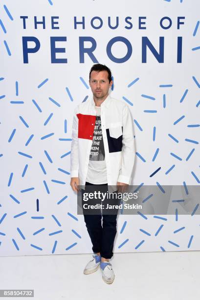 Robert Mongtomery attends St. Vincent & Peroni Nastro Azzurro Unveil Second Edition of The House of Peroni House of Peroni on October 5, 2017 in New...