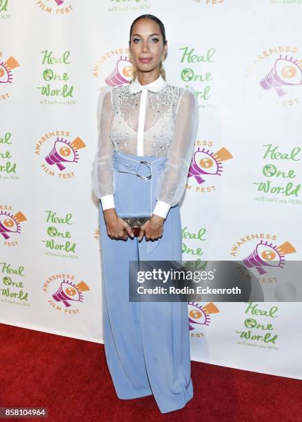 Singer/songwriter Leona Lewis attends the 2017 Awareness Film Festival Opening Night Premiere of "The Road to Yulin and Beyond" at Regal LA Live...