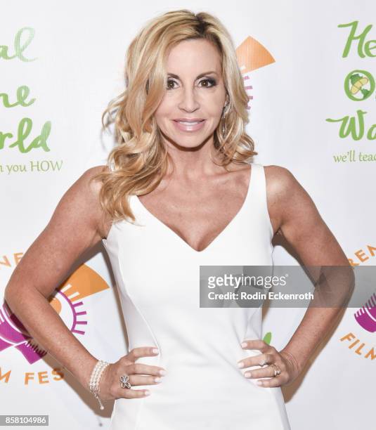 Camille Grammer attends the 2017 Awareness Film Festival Opening Night Premiere of "The Road to Yulin and Beyond" at Regal LA Live Stadium 14 on...