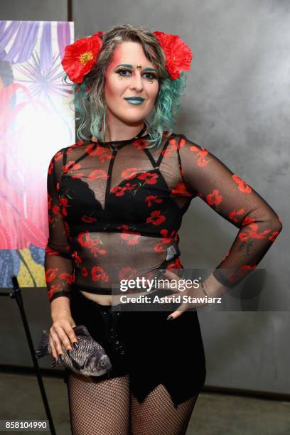 Anna Hafner attends Brad Walsh 'Antiglot' performance and album release party at Pier 59 Studioson October 5, 2017 in New York City.