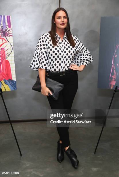 Candice Huffine attends Brad Walsh 'Antiglot' performance and album release party at Pier 59 Studioson October 5, 2017 in New York City.