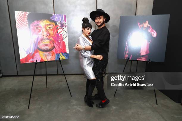 Leah Snow attends Brad Walsh 'Antiglot' performance and album release party at Pier 59 Studioson October 5, 2017 in New York City.