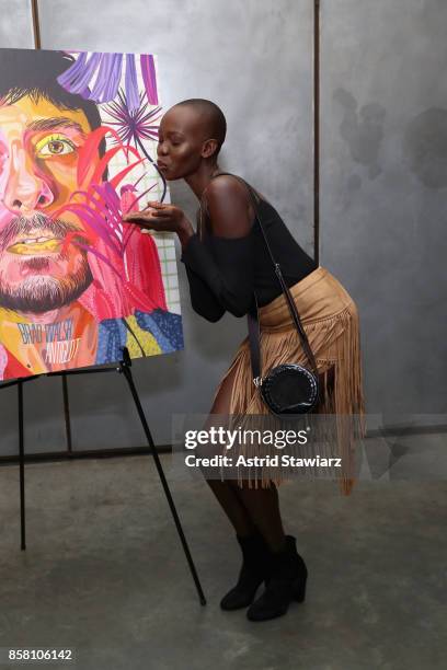 Mari Agory attends Brad Walsh 'Antiglot' performance and album release party at Pier 59 Studioson October 5, 2017 in New York City.