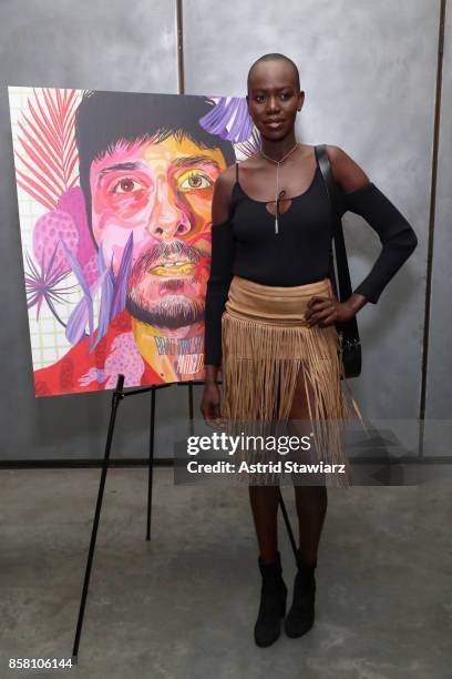 Mari Agory attends Brad Walsh 'Antiglot' performance and album release party at Pier 59 Studioson October 5, 2017 in New York City.