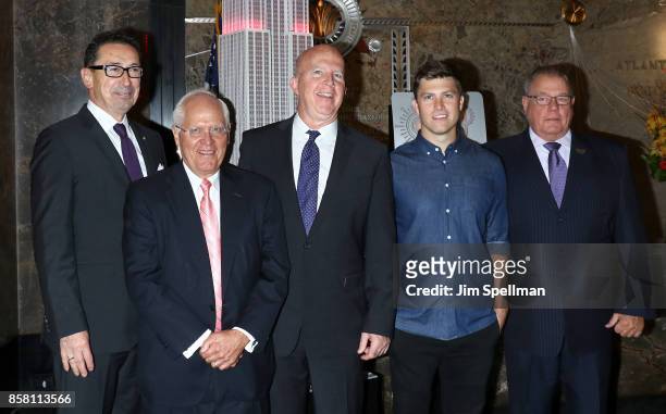 New York City fire commissioner Daniel Nigro, New York City police commissioner James O'Neill , actor Colin Jost and Port Authority Police...