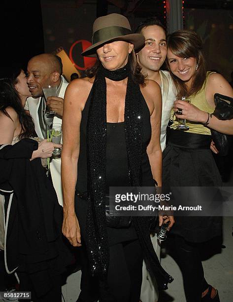 Hans Dorsinville and Fashion Designer Donna Karan attend Hans Dorsinville's 40th birthday party at the Stephan Weiss Studio on April 4, 2009 in New...