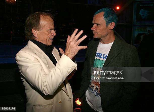 Al Jardine of the Beach Boys and Flea of Red Hot Chili Peppers attend the 24th Annual Rock and Roll Hall of Fame Induction Ceremony at Public Hall on...
