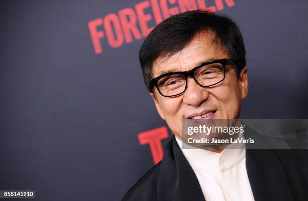 Actor Jackie Chan attends the premiere of "The Foreigner" at ArcLight Hollywood on October 5, 2017 in Hollywood, California.