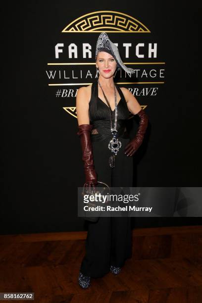Leslie Zemeckis at Farfetch and William Vintage Celebrate Gianni Versace Archive hosted by Elizabeth Stewart and William Banks-Blaney on October 5,...