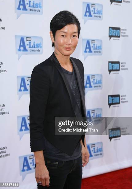Jenny Shimizu arrives to Bravo's 2nd Annual "A-List" Awards held at The Orpheum Theatre on April 5, 2009 in Los Angeles, California.