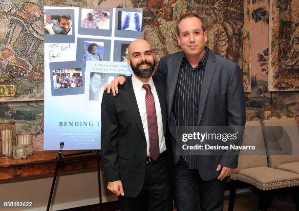 Co-Directors Pedro Kos and Kief Davidson attend 'Bending The Arc' New York Screening at the Whitby Hotel on October 5, 2017 in New York City.