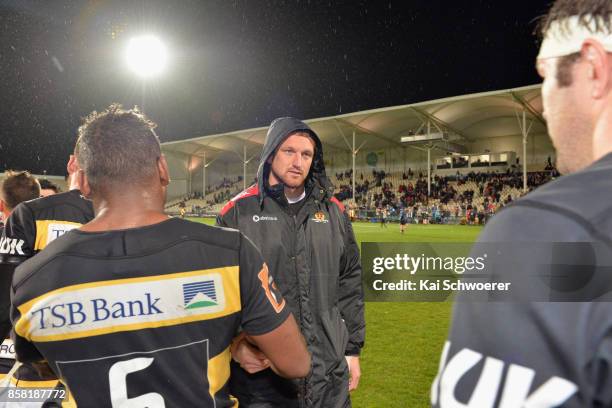 Dominic Bird of Canterbury reacting after the defeat in the round eight Mitre 10 Cup match between Canterbury and Taranaki at AMI Stadium on October...