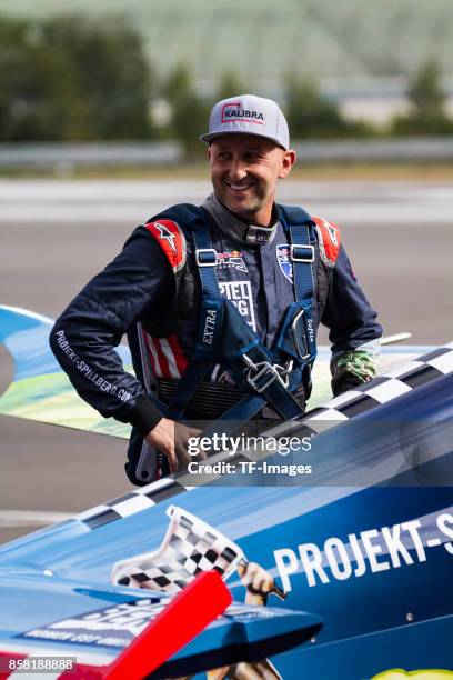 Petr Kopfstein looks on during the seventh round of the Red Bull Air Race World Championship on September 16, 2016 in Lausitz, Germany.