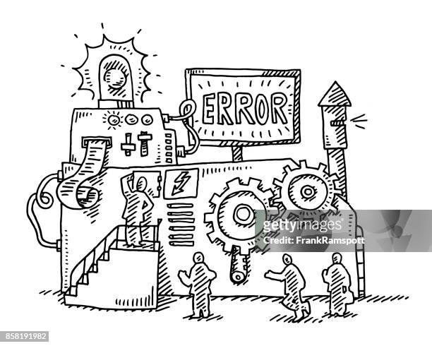 Machine Failure Drawing High-Res Vector Graphic - Getty Images