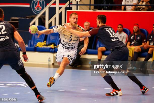 Geoffroy Krantz of Saint Raphael during the Lidl Starligue match between Paris Saint Germain and Saint Raphael on October 5, 2017 in Paris, France.