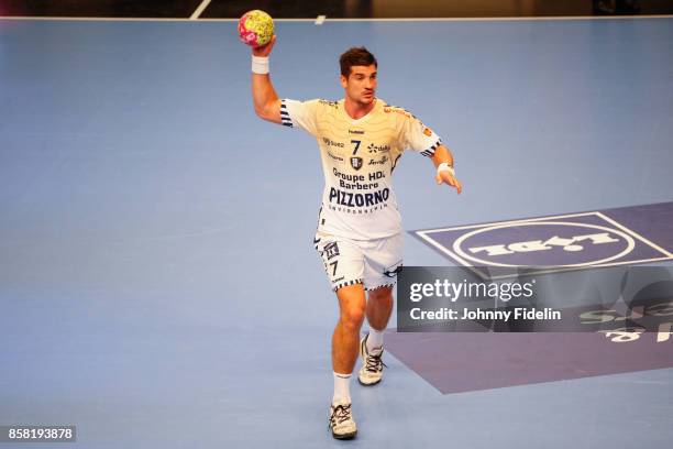 Alexandru Simicu of Saint Raphael during the Lidl Starligue match between Paris Saint Germain and Saint Raphael on October 5, 2017 in Paris, France.