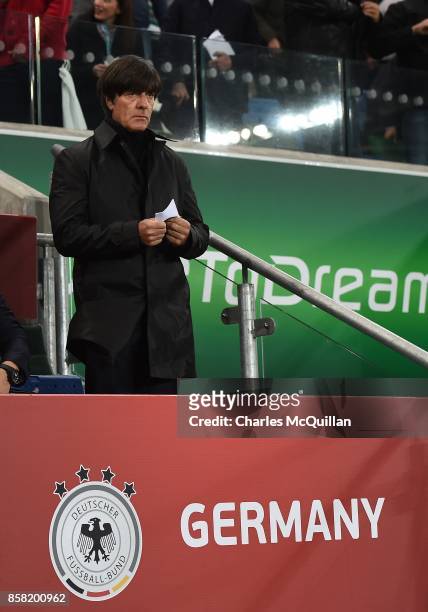 Germany manager Joachim Low during the FIFA 2018 World Cup Qualifier between Northern Ireland and Germany at Windsor Park on October 5, 2017 in...