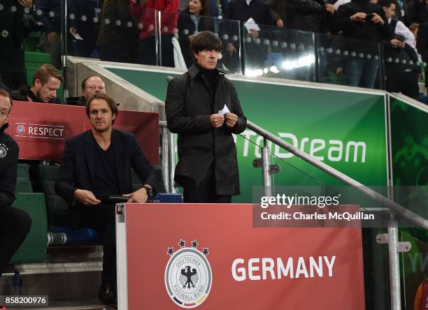 Germany manager Joachim Low during the FIFA 2018 World Cup Qualifier between Northern Ireland and Germany at Windsor Park on October 5, 2017 in...