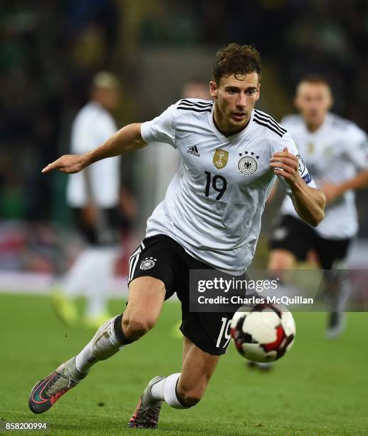 Leon Goretzka of Germany during the FIFA 2018 World Cup Qualifier between Northern Ireland and Germany at Windsor Park on October 5, 2017 in Belfast,...