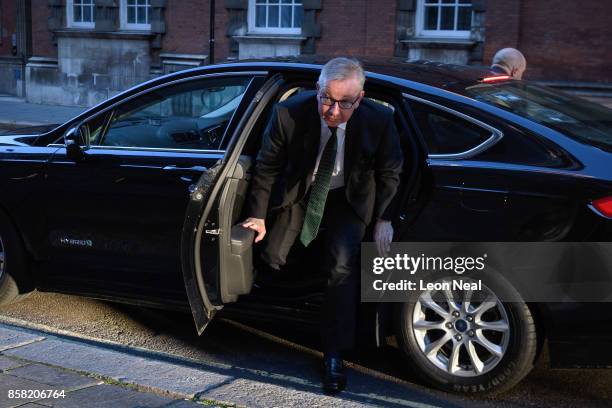 Environment Secretary Michael Gove arrives at a television studio in Westminster on October 6, 2017 in London, England. Mr Gove was appearing on TV...