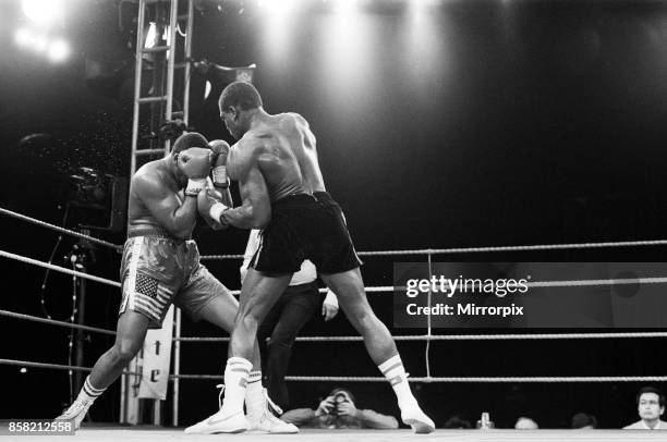 Tim Witherspoon vs. Frank Bruno WBA Heavyweight Title fight at Wembley Stadium. This was Witherspoon's first defence of his title in which he...
