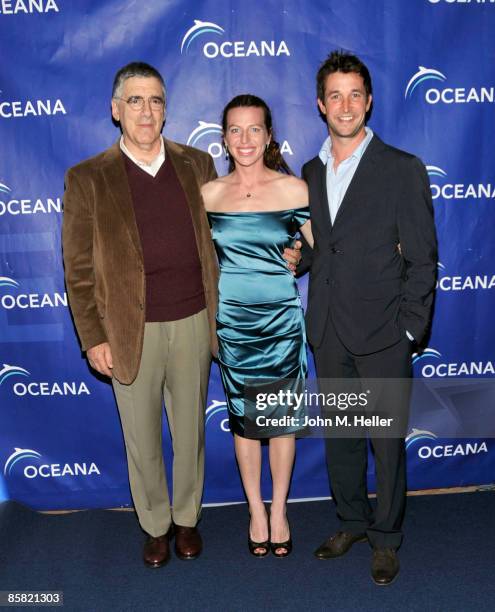 Actor Elliott Gould, actor Tanna Frederick and actor Noah Wyle attend the 2009 "Project Save Our Surf" 1st Annual Surfathon and Oceana Awards at...