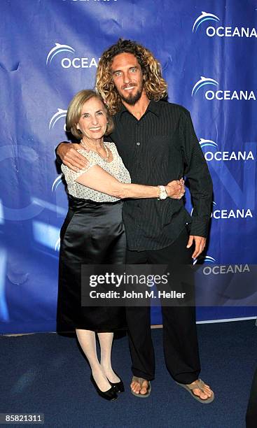 Kathy Zuckerman and World Champion Surfer Rob Machado attend the 2009 "Project Save Our Surf" 1st Annual Surfathon and Oceana Awards at Shutters on...