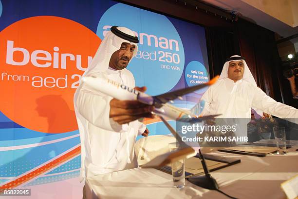 Sheikh Ahmed bin Saeed al-Maktoum , chairman of Dubai Airports, Emirates Airlines and the new flydubai budget airline, and Ghaith al-Ghaith,...