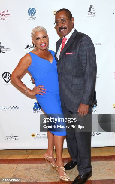 Rolanda Watts and Ray Harris attend The Living Legends Foundation's 21st annual awards gala - at Taglyan Cultural Complex on October 5, 2017 in...