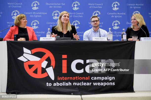 World Council of Churches spokeswoman Marianne Ejdersten, Nuclear disarmament group International Campaign to Abolish Nuclear Weapons executive...
