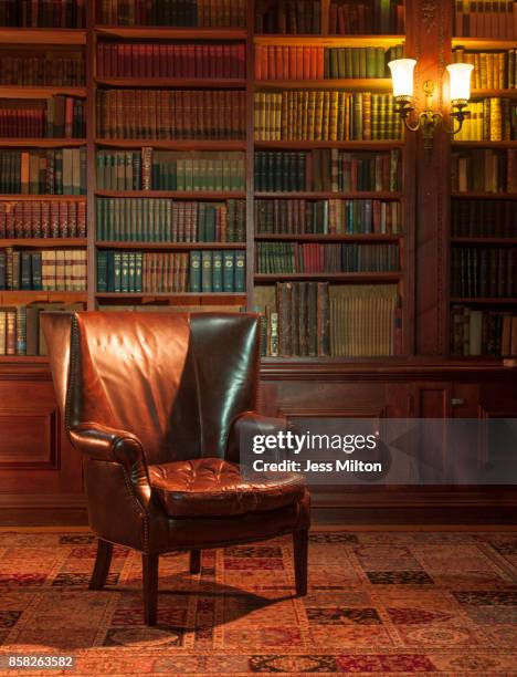 143 Leather Chair Library Stock Photos, High-Res Pictures, and Images ...