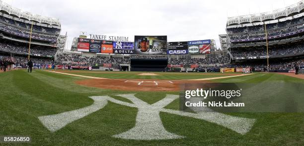 General view from field level prior to the game between the New York Yankees and the Chicago Cubs during their game on April 4, 2009 at Yankee...