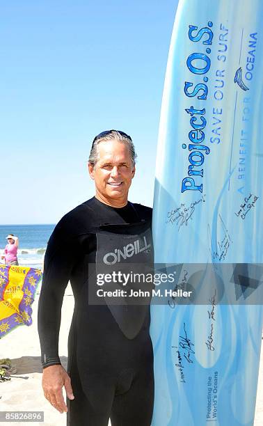 Gregory Harrison attends the 2009 "Project Save Our Surf" 1st Annual Surfathon and Oceana Awards at Ocean Park Beach on April 5, 2009 in Santa...