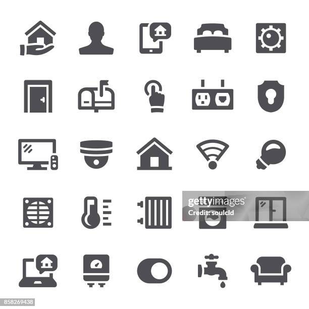 home automation icons - exhaust fan stock illustrations