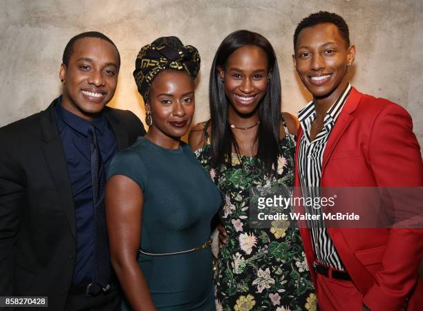 Hampton Fluker, Eboni Flowers Nneka Okafor, and Brandon Gill attend the Roundabout Theatre Company's Opening Night Party for 'Too Heavy For Your...