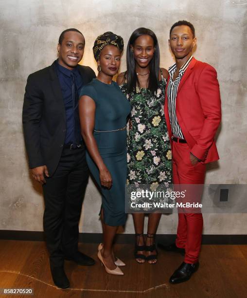 Hampton Fluker, Eboni Flowers Nneka Okafor, and Brandon Gill attends the Roundabout Theatre Company's Opening Night Party for 'Too Heavy For Your...