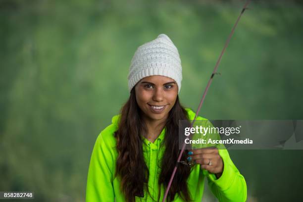 portrait of a first nations canadian woman - tuques stock pictures, royalty-free photos & images