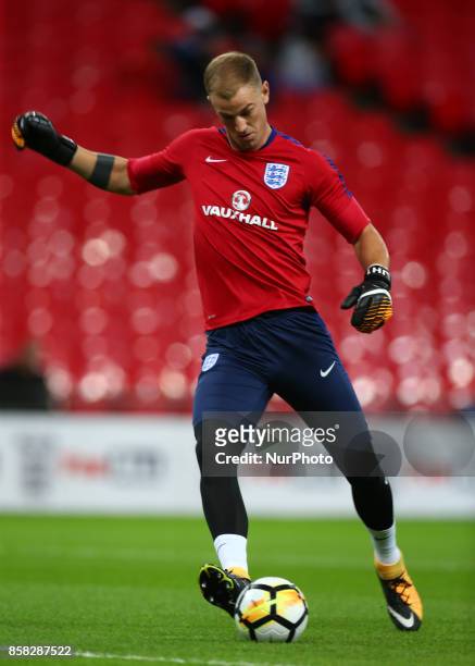 England's Joe Hart during FIFA World Cup Qualifying - European Region - Group F match between England and Slovenia at Wembley stadium, London 05 Oct...