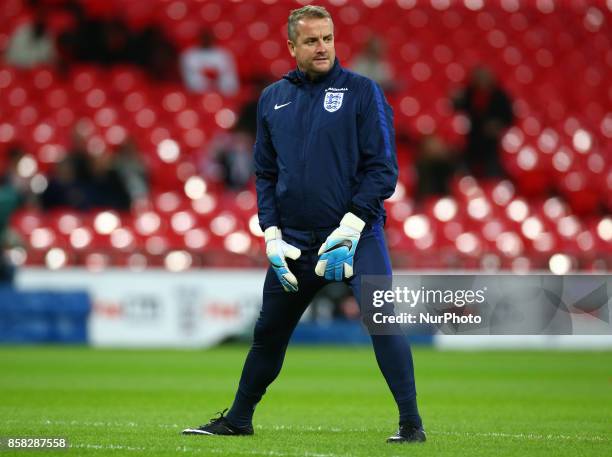 England's Goalkeeping coach Martyn Margetson during FIFA World Cup Qualifying - European Region - Group F match between England and Slovenia at...