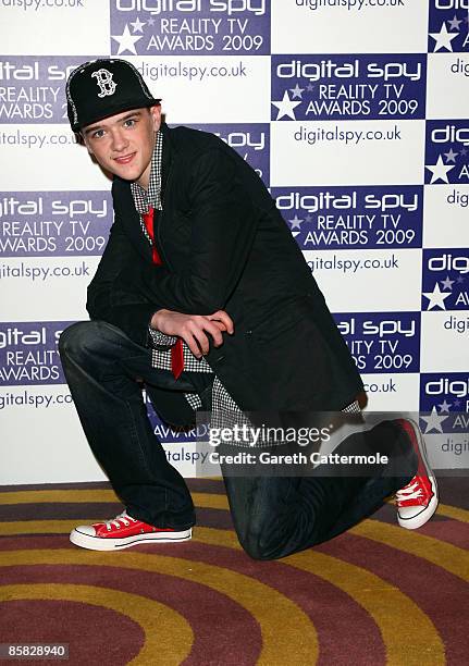 George Sampson arrives at the Digital Spy Reality TV Awards at Victoria House on April 6, 2009 in London