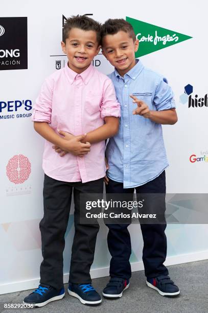 Antonio Cortes and Paco Cortes of 'Los Gemelos Cortes' attend 'The Petite Fashion Week' at the Cibeles Palace on October 6, 2017 in Madrid, Spain.