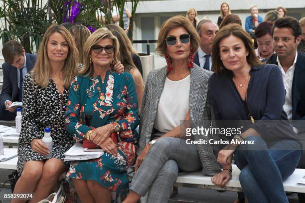 Carla Goyanes, Cari Lapique, Nati Abascal and Nuria Gonzalez attend 'The Petite Fashion Week' at the Cibeles Palace on October 6, 2017 in Madrid,...