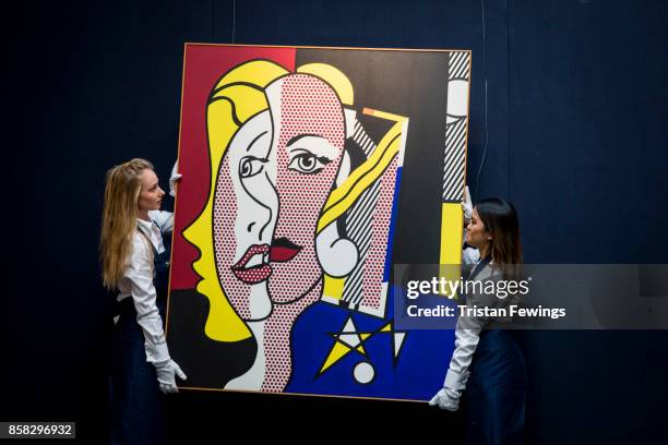 Roy Lichtenstein's Female Head goes on view as part of Sotheby's Contemporary Impressionist New York TRAVEX highlights preview at Sotheby's on...