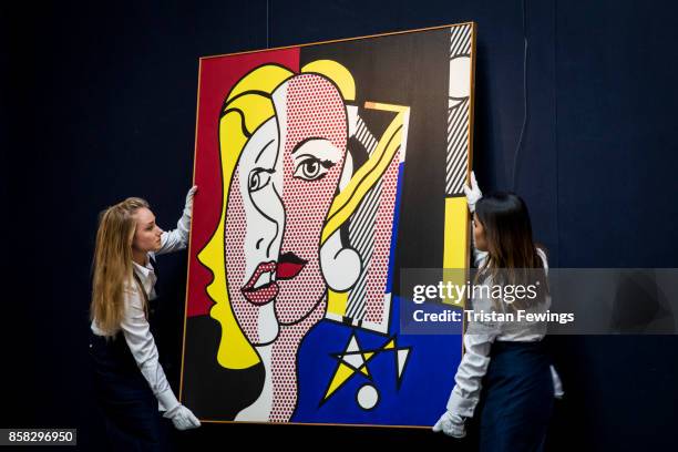 Roy Lichtenstein's Female Head goes on view as part of Sotheby's Contemporary Impressionist New York TRAVEX highlights preview at Sotheby's on...