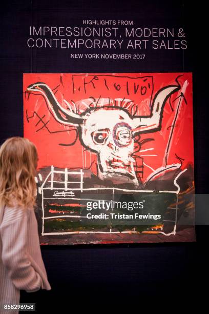 Jean-Michel Basquiat's Cabra goes on view as part of Sotheby's Contemporary Impressionist New York TRAVEX highlights preview at Sotheby's on October...