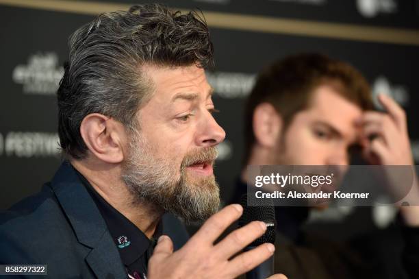 Andy Serkis speaks at the 'Breathe' press conference during the 13th Zurich Film Festival on October 6, 2017 in Zurich, Switzerland. The Zurich Film...