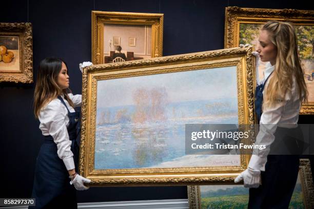Claude Monet's Les Glacons, Bennecourt goes on view as part of Sotheby's Contemporary Impressionist New York TRAVEX highlights preview at Sotheby's...